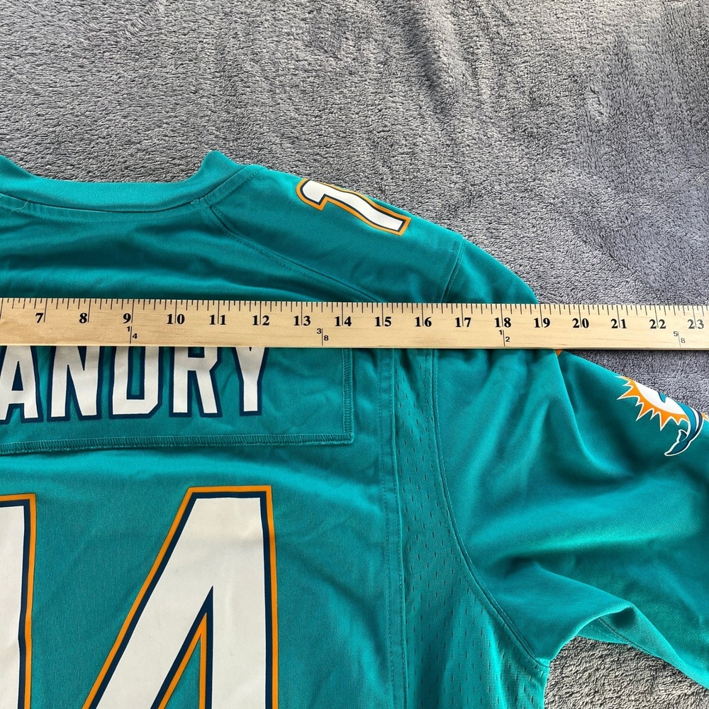 Nike Football Jersey Mens Small Aqua Miami Dolphins Jarvis Landry 14 NFL Game - Picture 7 of 11